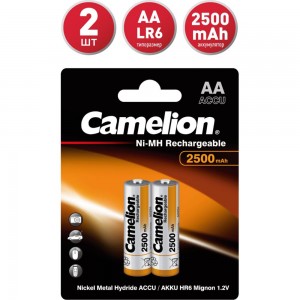 Аккумулятор Camelion 1.2В AA-2500mAh Ni-Mh BL-2, 6107