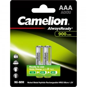 Аккумулятор Camelion 1.2В AAA-900mAh Always Ready BL-2, 9165