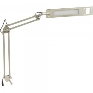 Настольный светильник Camelion KD-821 C03 серебро LED 8Вт, 230В, 2 уровня яркости, 350Лм, струбцина 13528