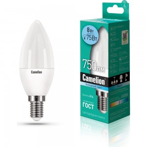 Светодиодная лампа Camelion LED8-C35/845/E14 8Вт 220В 12386