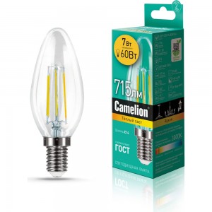 Светодиодная лампа Camelion LED7-C35-FL/830/E14 7Вт 220В 13452