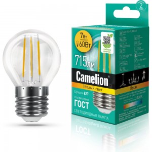 Светодиодная лампа Camelion LED7-G45-FL/830/E27 7Вт 220В 13457