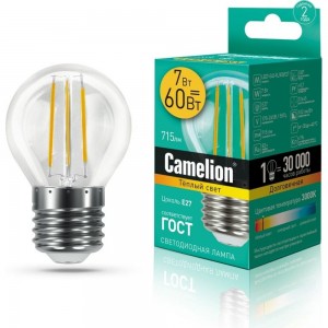 Светодиодная лампа Camelion LED7-G45-FL/830/E27 7Вт 220В 13457