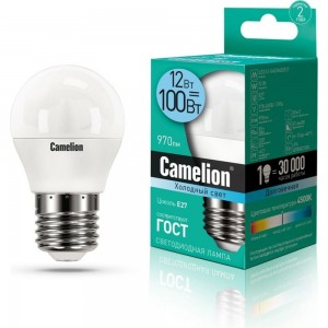 Светодиодная лампа Camelion LED12-G45/845/E27 12Вт 220В 13696