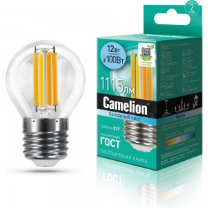 Светодиодная лампа Camelion LED12-G45-FL/845/E27 12Вт 220В 13715