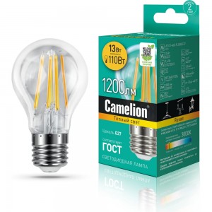 Светодиодная лампа Camelion LED13-A60-FL/830/E27 13Вт 220В 13716
