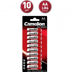 Батарейка Camelion 1.5В LR6 Plus Alkaline BL-10 LR6-BP10 14132 14854