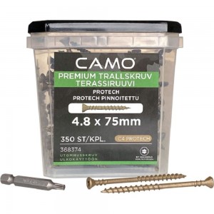 Саморезы Camo PREMIUM DECKING SCREW PROTECH 75x4.8 мм, C4, T25, 350 шт. 0368774