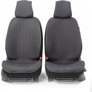 Накидки на передние сиденья CarPerformance, 2 шт. материал fiberflax /лен/ CUS-1032 BK