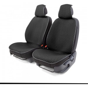 Накидки на передние сиденья CarPerformance, 2 шт. материал fiberflax /мягкий лен/ CUS-1052 BK/GY