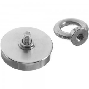 Неодимовый магнит с петлёй для авто Cartage диаметр 48 мм, сцепление 75 кг 5180109