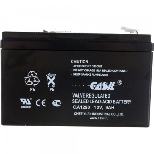 Аккумуляторная батарея CASIL CA1290 12 В, 9 Ач, F2 10601038