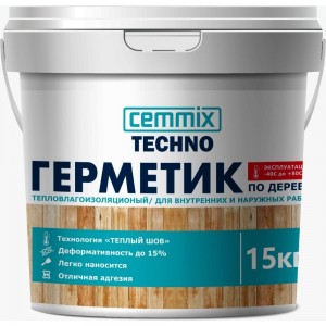 Акриловый герметик для дерева CEMMIX Теплый шов (белый; 15 кг) 84735748