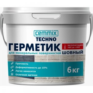 Акриловый герметик для минеральных поверхностей CEMMIX (белый; 6 кг) 84735736