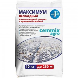 Противогололедный реагент CEMMIX Максимум 10 кг pgrm10