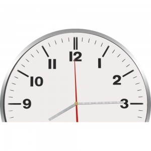Настенные часы Centek белый+хром, 30 см диаметром, круг, плавный ход, кварцевый механизм CT-7100 White
