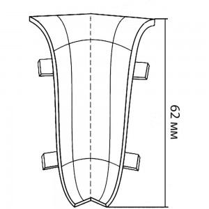 Угол внутренний для плинтуса Центурион Lider 308-ув (62 мм; глянец; вереск классический) 71228