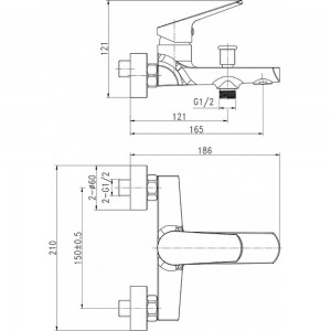 Смеситель для ванны Cersanit FLAVIS 63035