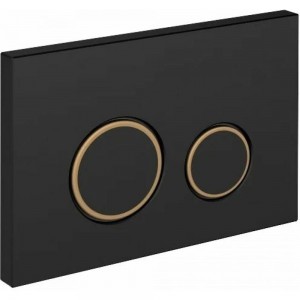 Кнопка Cersanit TWINS для LINK PRO/VECTOR/LINK/HI-TEC пластик, черный матовый с рамкой 63534
