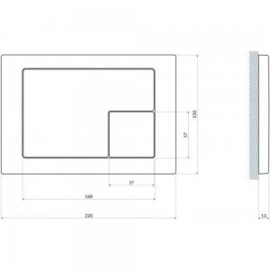 Кнопка для LINK PRO/VECTOR/LINK/HI-TEC Cersanit CORNER 64108