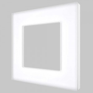 Однопостовая рамка CGSS стеклянная, белая Эстетика GL-P101-WCG