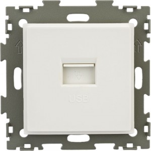 USB розетка CGSS 2.1А белая Эстетика GL-W201U-WCG