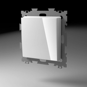 Одноклавишный выключатель CGSS белый Эстетика GL-W101-WCG