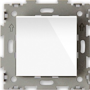 Одноклавишный выключатель CGSS белый Эстетика GL-W101-WCG