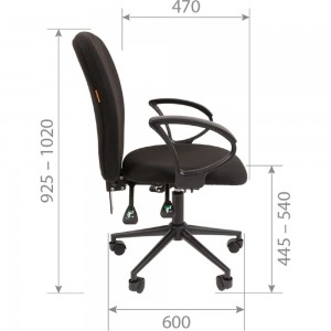 Компьютерное кресло CHAIRMAN 9801 Black ткань, серый 00-07111817