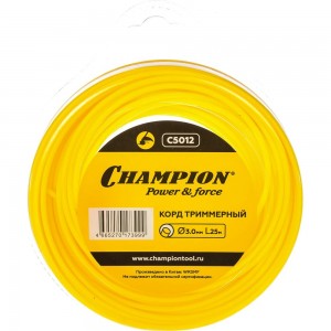 Корд триммерный (3.0 мм; 25 м; круг) Champion C5012