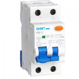 Дифференциальный автоматический выключатель CHINT, NB1L, 1P+N, C20, 30mA, тип AC, 10kA, 36mm 203108