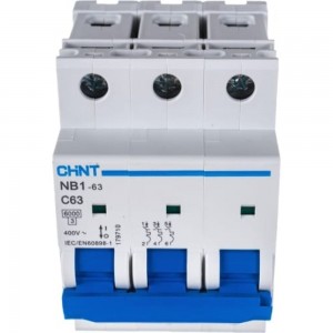 Автоматический выключатель CHINT NB1-63, 3P, 50A, 6кА, характеристика C 179708