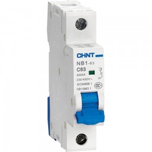 Автоматический выключатель CHINT NB1-63, 1P, 6A, 6кА, характеристика C 179625