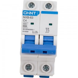 Автоматический выключатель CHINT NXB-63, 2P, 4A, 6кА, характеристика C 814089