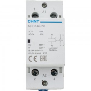 Модульный контактор CHINT NCH8-63/20 63A 2НО AC 220/230В 50Гц 256093