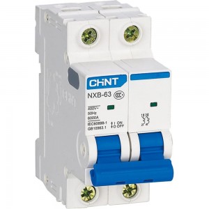 Автоматический выключатель CHINT NXB-63, 2P, 16A, 6кА, характеристика C 814092