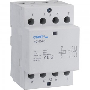 Модульный контактор CHINT NCH8-63/40 63A 4НО AC 220/230В 50Гц 256101