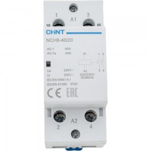 Модульный контактор CHINT NCH8-40/20 40A 2НО AC 220/230В 50Гц 256081