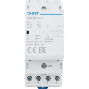 Модульный контактор CHINT NCH8-25/40 25A 4НО AC 220/230В 50Гц 256089