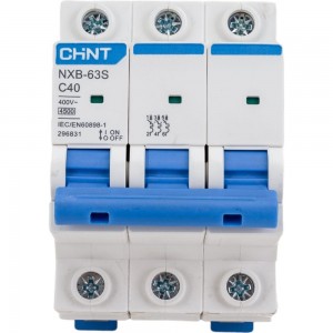 Автоматический выключатель CHINT NXB-63S 3P 40А 4.5kA характеристика C R 296831