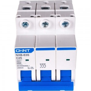 Автоматический выключатель CHINT NXB-63S 3P 25А 4.5kA характеристика C R 296829