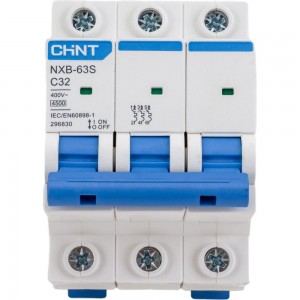 Автоматический выключатель CHINT NXB-63S 3P 32А 4.5kA характеристика C R 296830