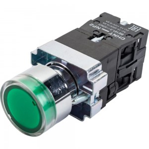 Кнопка управления CHINT NP2-BW3365 1НО+1НЗ зеленая AC/DC 230В(LED) IP40 574268