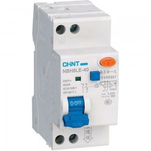 Автоматический выключатель дифференциального тока CHINT 1п+N C 20А 30мА 4.5кА NBH8LE-40 (R) 206063