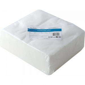 Одноразовая белая салфетка ЧИСТОВЬЕ 20x20 см, комплект 100 шт, cotton, 45 г/м2 630880