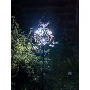 Садовый фонарь ЧУДЕСНЫЙ САД 320 лунный кот со светодиодной подсветкой, на солнечной батарее, металл 4606400207849
