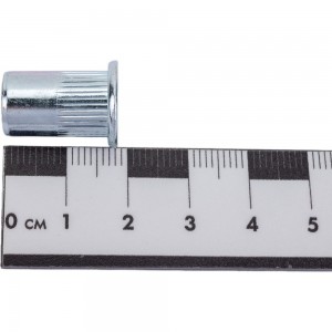 Заклепка-гайка ЦКИ М8х17 плоск. рифл. СТ. Ц под пакет 1-3.5 мм, 250 шт. 50415