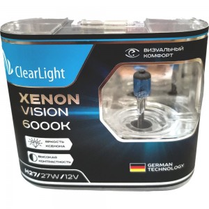Комплект ламп Clearlight H27, 12 В, 27 Вт, XenonVision, 2 шт. MLH27XV