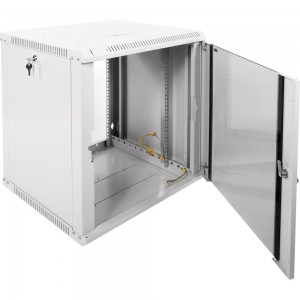 Телекоммуникационный настенный разборный шкаф ЦМО 12U 600x520 дверь стекло ШРН-Э-12.500