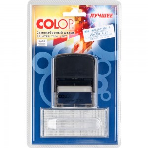 Автоматический самонаборный штамп Colop пластик 5 строк 18х47 мм PRINTER С 30/1SET black 00-00000851